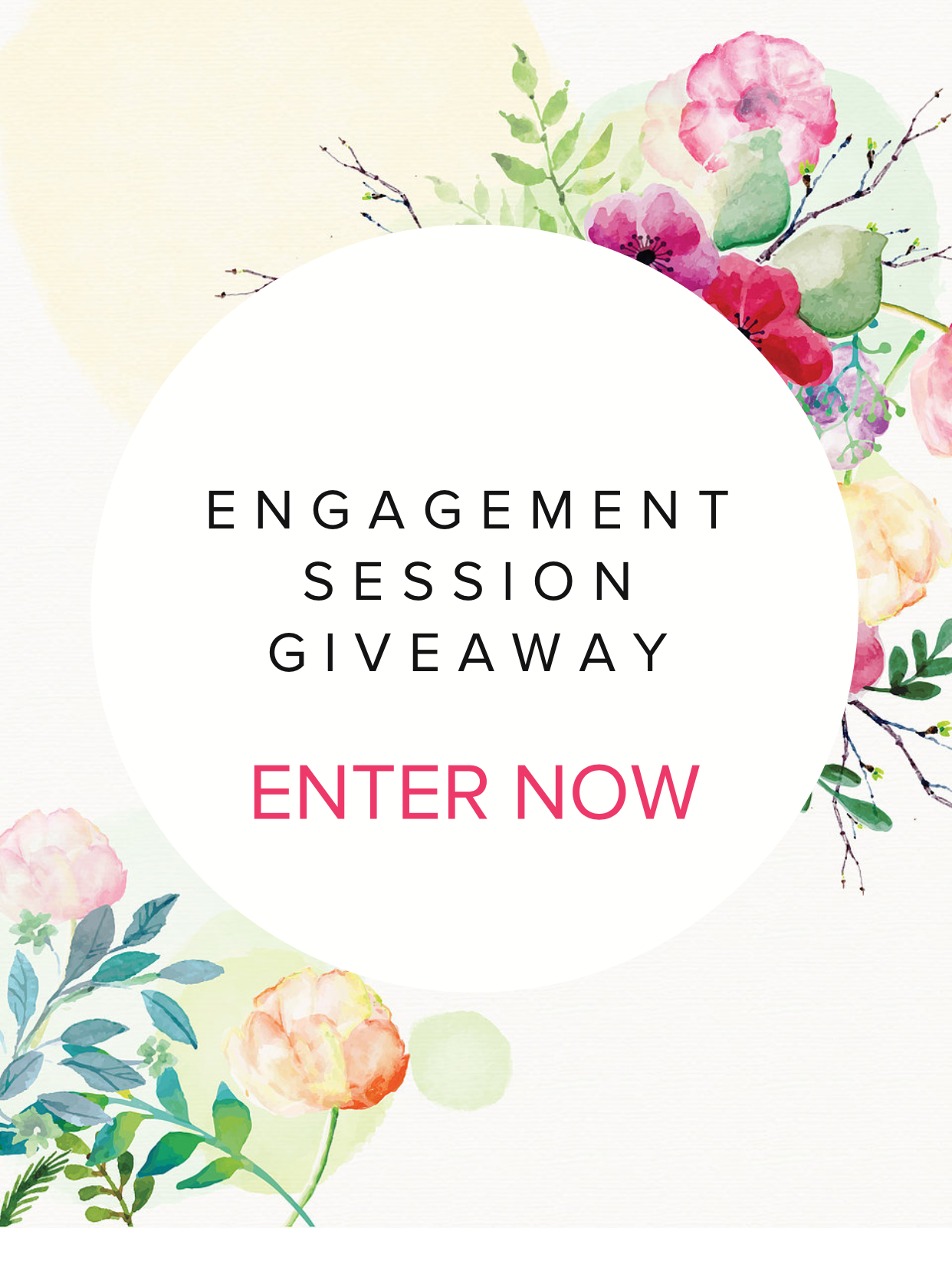 announcement for spring engagement session giveaway