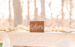 a welcome sign for a styled shoot by Amanda MacPhee Studios styled by Atwater Lane styling
