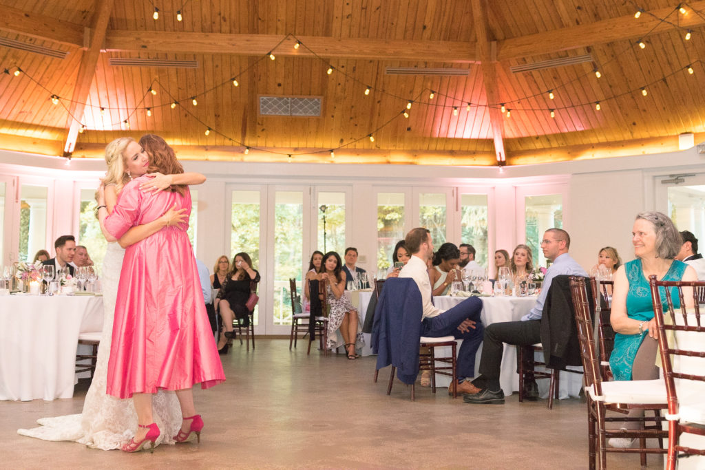 emotional Mother and daughter dance for a summer garden wedding reception in Airlie in Warrenton Virginia