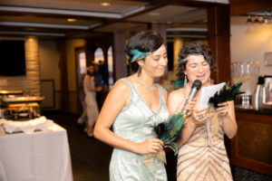 Yacht Wedding in Annapolis Maryland in August for a 1920's themed wedding. Wedding Toasts