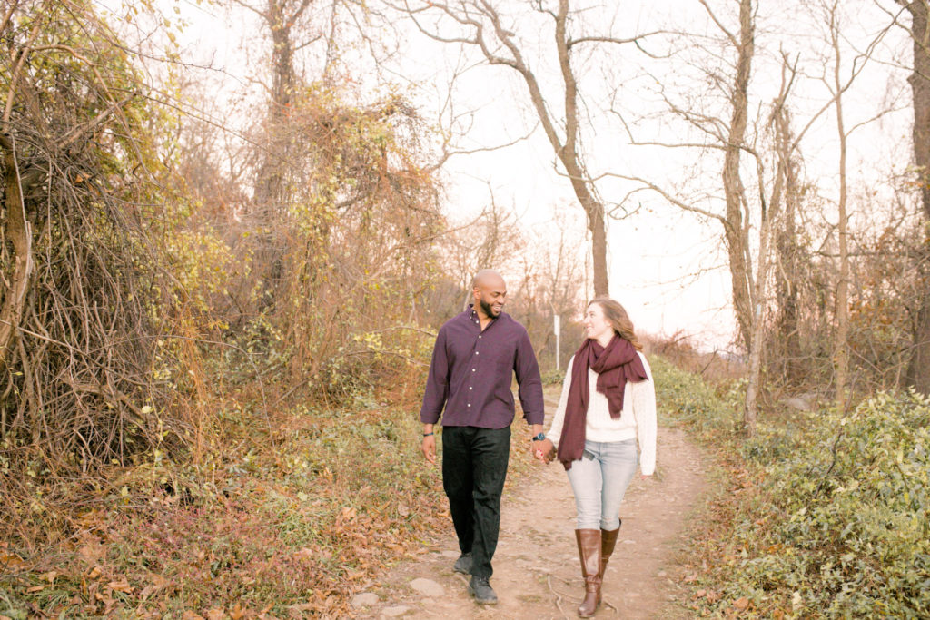 golden and warm fall annapolis rock engagement session