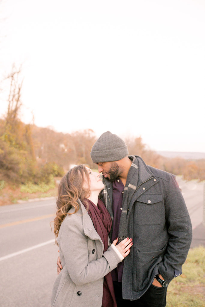 golden and warm fall annapolis rock engagement session