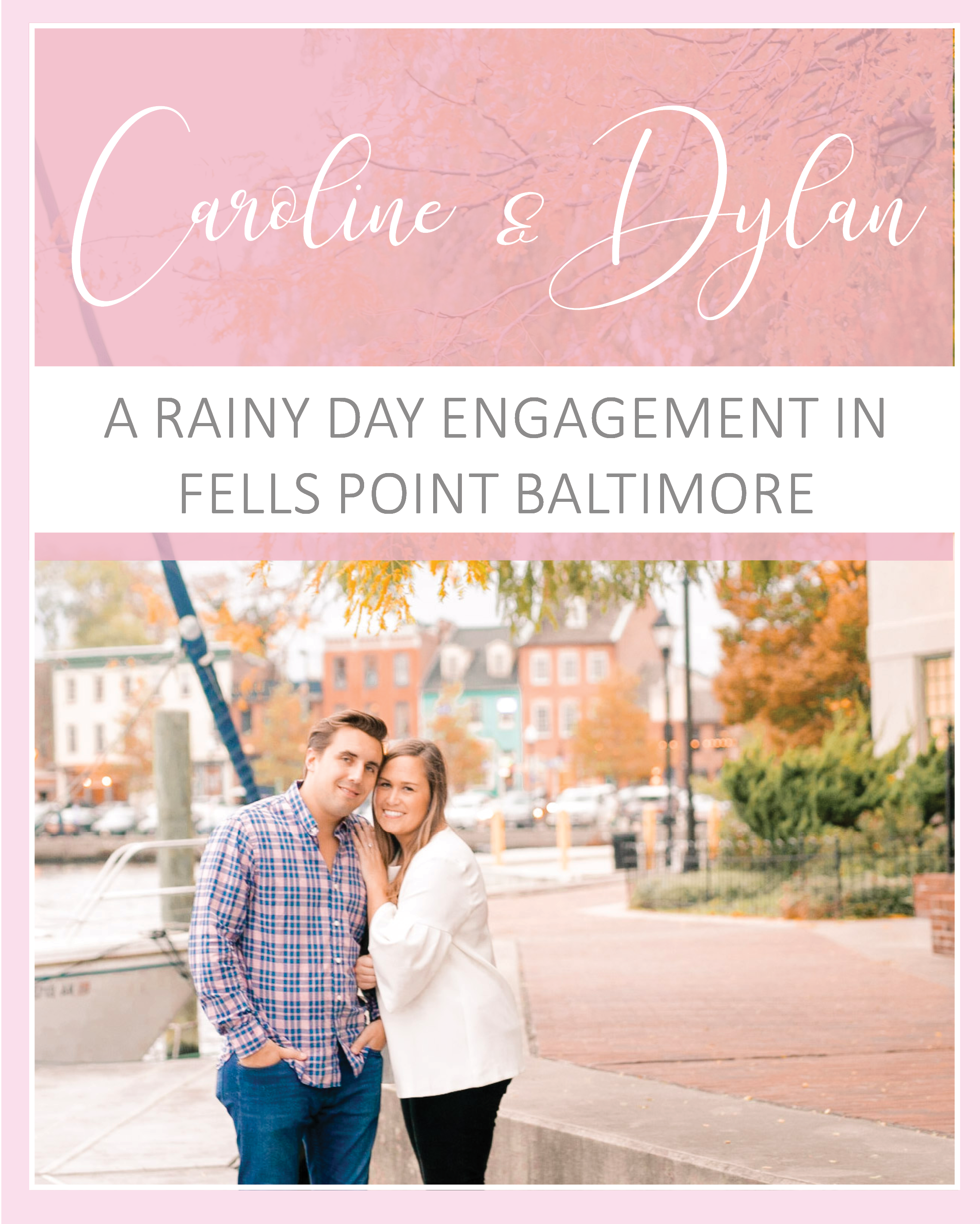 A rainy day at fells point engagement session