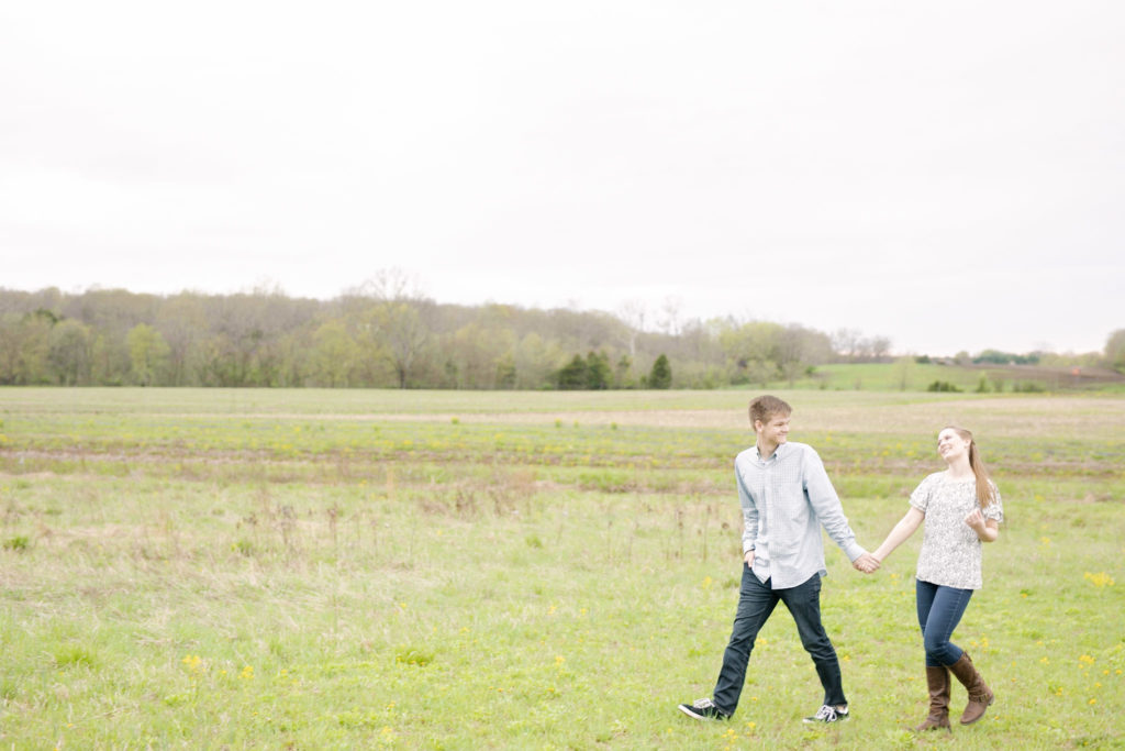 A Spring Engagement Session at Burnside Farms Tulip Field in Nokesville Virginia