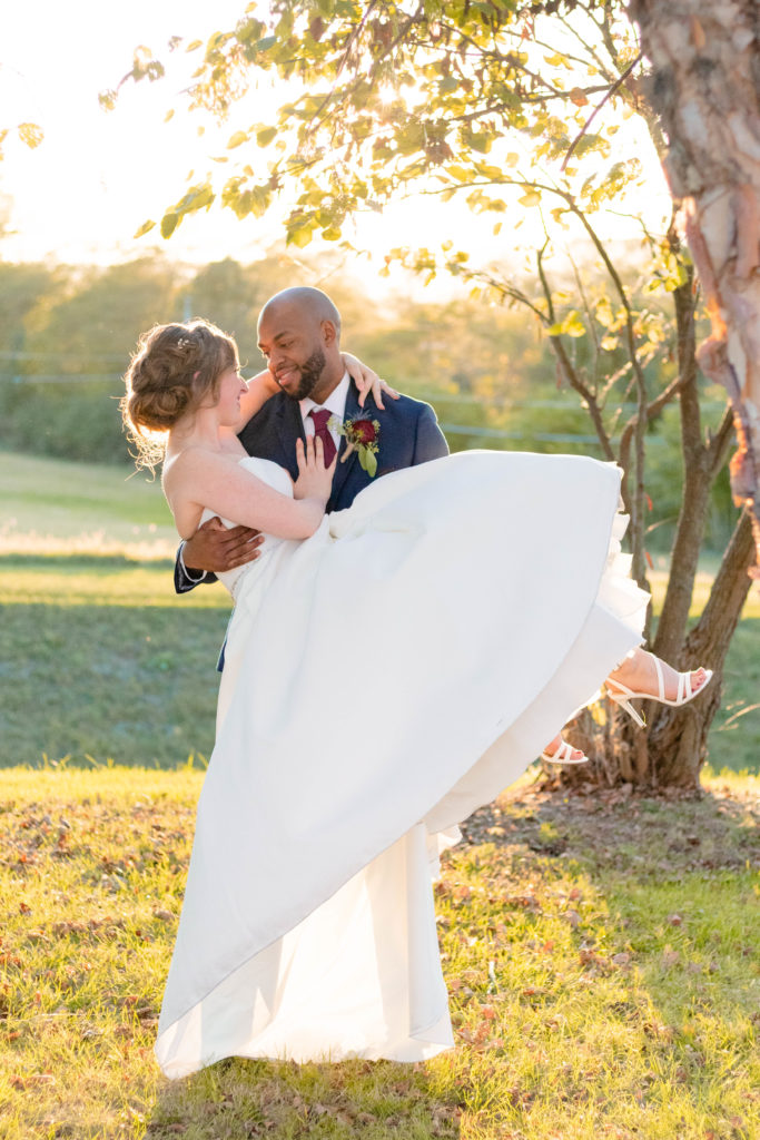Heartwarming Fall Mountaintop Church Wedding at Holy Family Catholic Church in MIddletown, Maryland