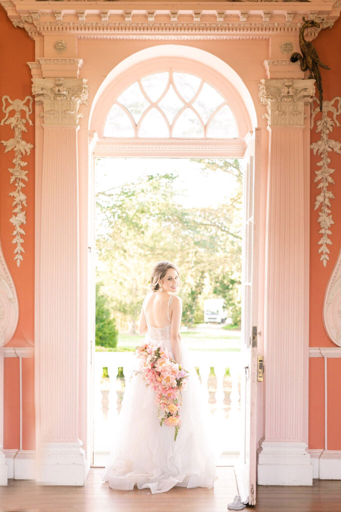 A bride gets ready for her ceremony with Maryland Wedding Photographer