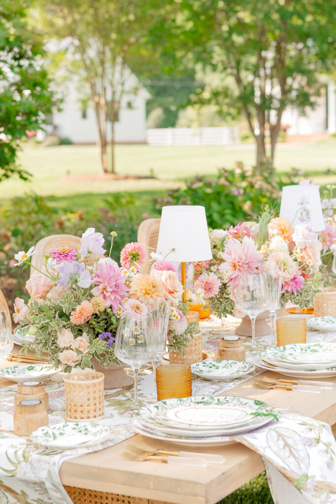 A reception setup is photographed by Maryland Wedding Photographer