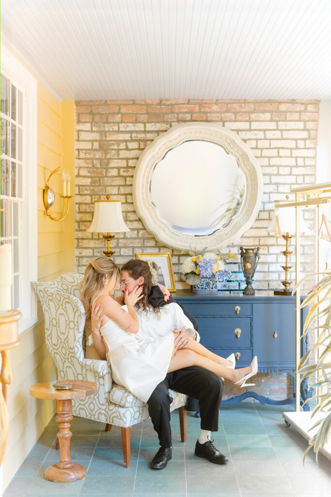 A private reception moment is captured by Maryland Wedding photographer at Pleasant Hill House